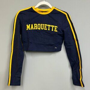 Hype & Vice Marquette Super Crop Long Sleeve Tee